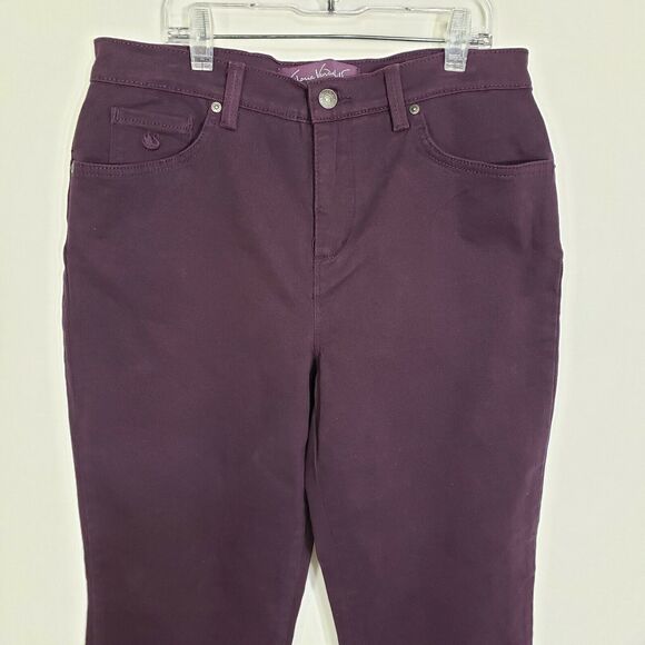 Gloria Vanderbilt Amanda Womens Jeans Size 8 Short Purple Straight Leg Stretch - Picture 6 of 10